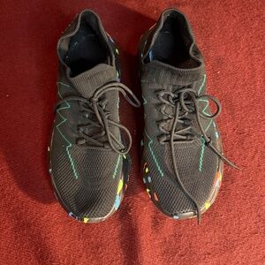 Y2K Cyber-Goth Sock Sneakers Black “life line” Trainers Men’s 10/EU43 Techwear